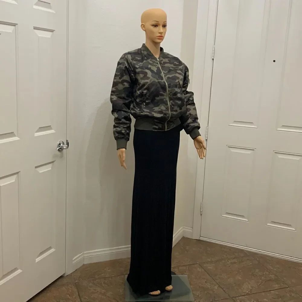 Iris Los Angeles Medium Combat Black Brown Green Pink Lined Womans Bomber Jacket
